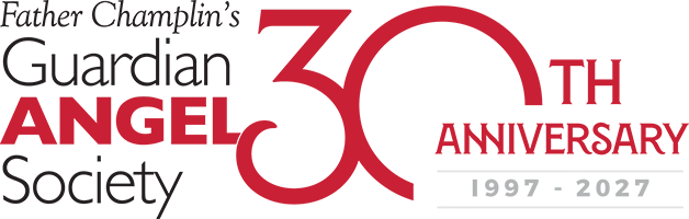 Father Champlin's Guardian Angel Society 30th Anniversary Logo